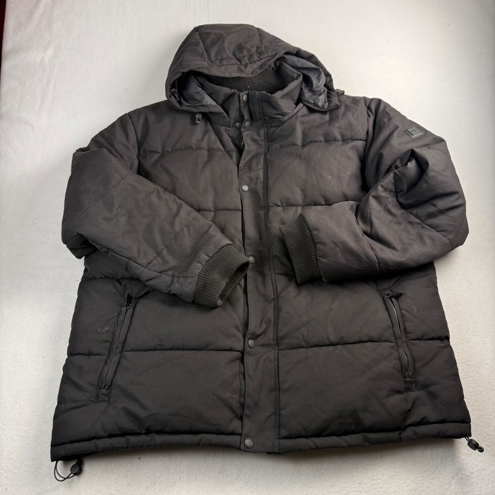 Regatta Great Outdoors Mens XXL Black Insulated Puffer‎ Jacket Hooded Parka Coat